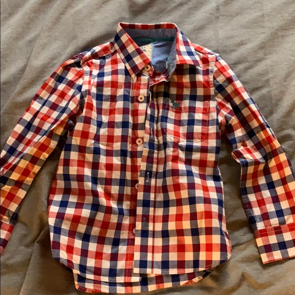 Boys checkered button down